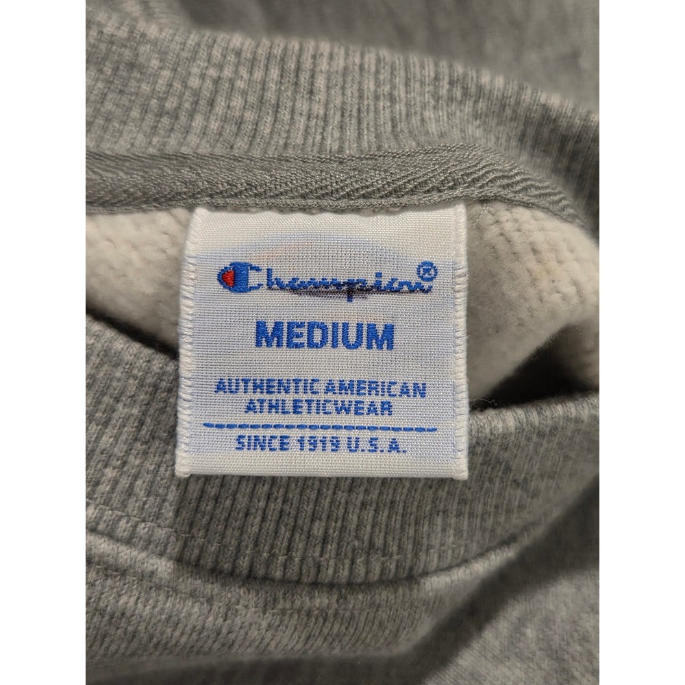 Champion New York Crewneck Sweatshirt Mens Large Gray Fleece Embroidered - Picture 6 of 6
